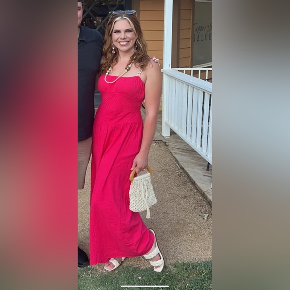 FREE PEOPLE Womens Pink Sleeveless Square Neck Maxi - Picture 2 of 4